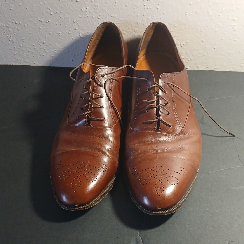 Salvatore Ferragamo Brown Leather Oxfords